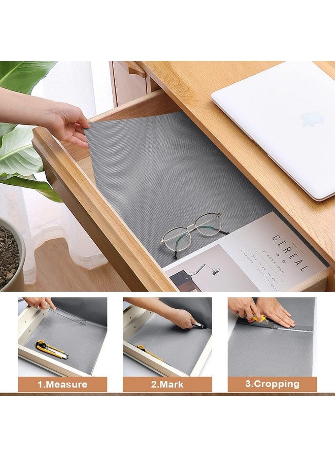 URBANFIX Multipurpose 45cm x 5m Super Strong EVA Anti-Slip Kitchen Mats for Cupboard | Washable Shelf Liners for Kitchen Shelves, Cabinet Placemats | (Diamond Texture, Metallic Grey) - Image 3