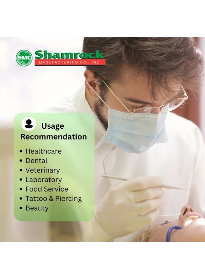 Shamrock 10112-Medium-100 count, Latex Examination Glove, No Powder, Fully Textured, Medical Grade, Safe for Food, Strong Latex Gloves - Image 5