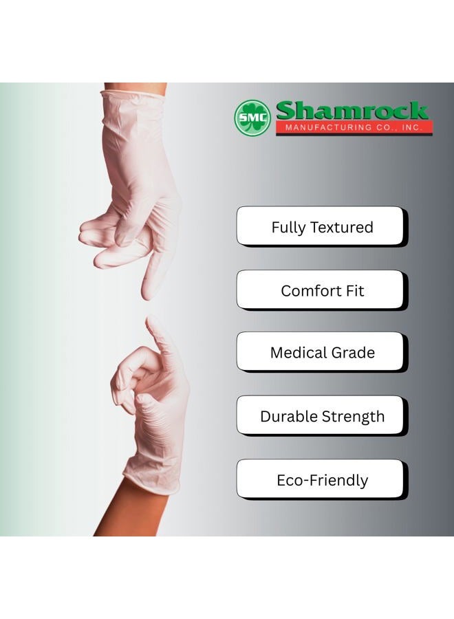 Shamrock 10112-Medium-100 count, Latex Examination Glove, No Powder, Fully Textured, Medical Grade, Safe for Food, Strong Latex Gloves - Image 4