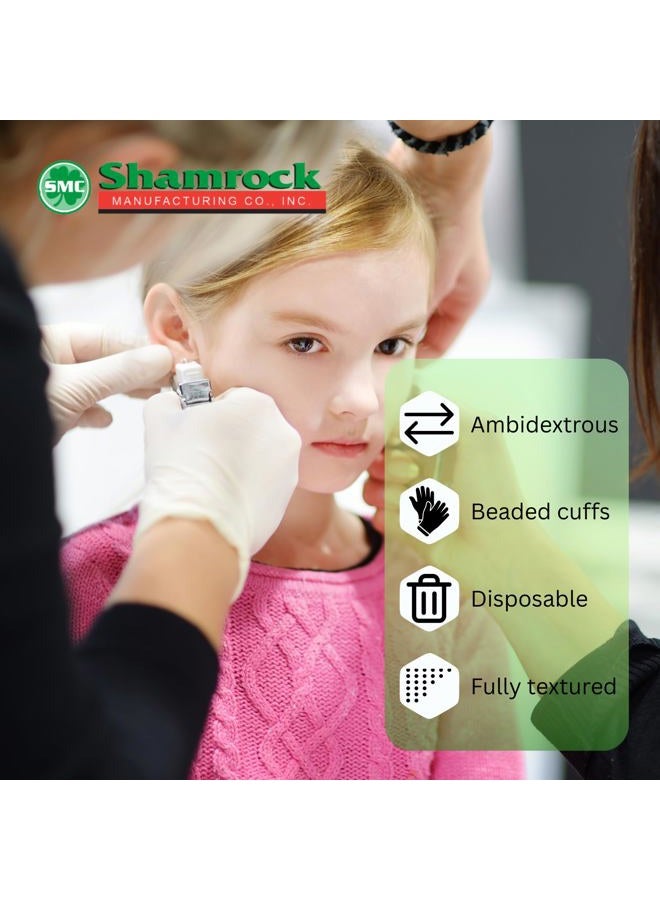 Shamrock 10112-Medium-100 count, Latex Examination Glove, No Powder, Fully Textured, Medical Grade, Safe for Food, Strong Latex Gloves - Image 3