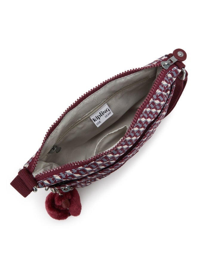 كيبلينغ حقيبة أرتو صغيرة كروس بودي بحزام كتف قابل للتعديل بلون نبيذي 3DK - Image 2