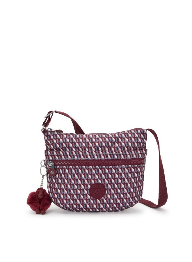 كيبلينغ حقيبة أرتو صغيرة كروس بودي بحزام كتف قابل للتعديل بلون نبيذي 3DK - Image 1