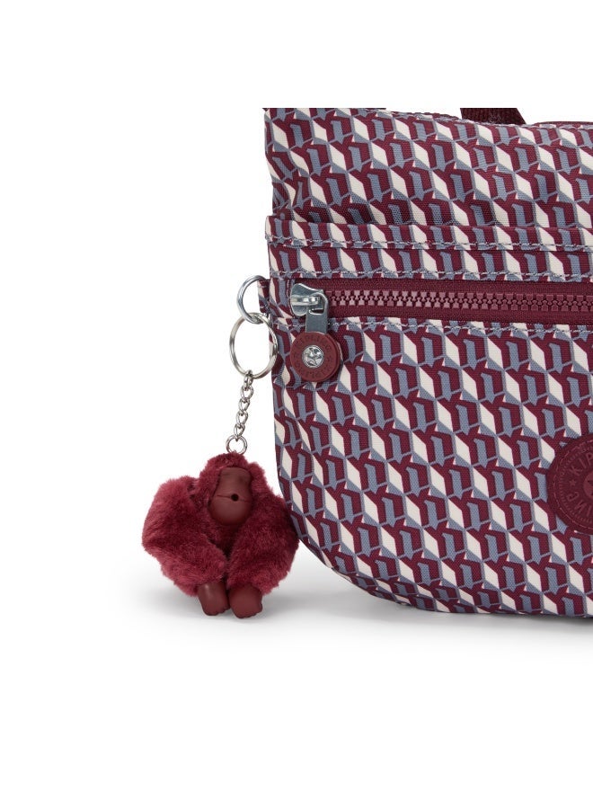 كيبلينغ حقيبة أرتو صغيرة كروس بودي بحزام كتف قابل للتعديل بلون نبيذي 3DK - Image 5