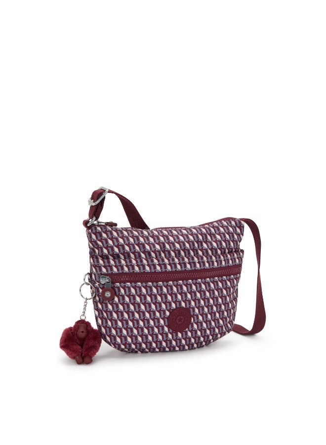 كيبلينغ حقيبة أرتو صغيرة كروس بودي بحزام كتف قابل للتعديل بلون نبيذي 3DK - Image 4