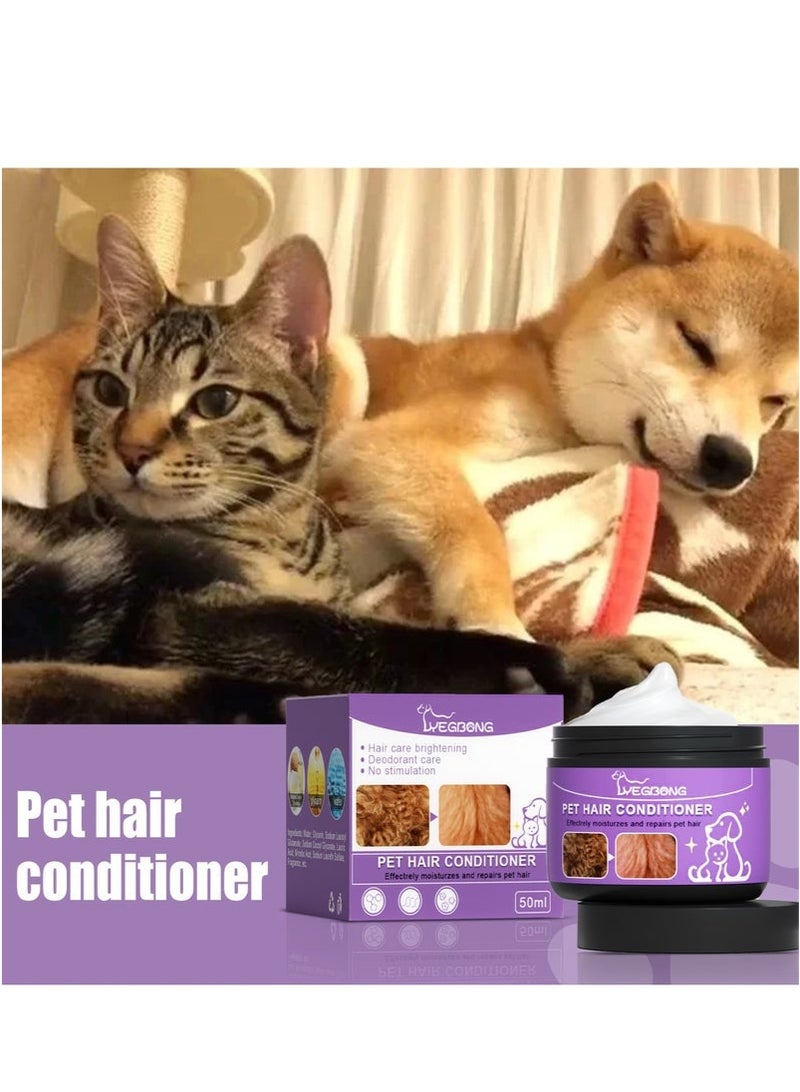 YEGBONG Pet Hair Conditioner,Natural Coat Conditioner for Pet Grooming,Dog Conditioner,Hair Conditioner for Dogs,Gentle Moisturize Skin Dog Skim Cream,Pet Hair Conditioner Makes Hair Fluffy  - Image 3