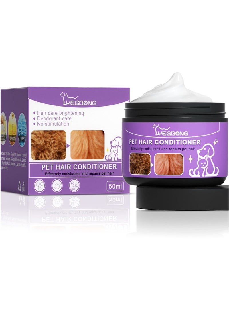 YEGBONG Pet Hair Conditioner,Natural Coat Conditioner for Pet Grooming,Dog Conditioner,Hair Conditioner for Dogs,Gentle Moisturize Skin Dog Skim Cream,Pet Hair Conditioner Makes Hair Fluffy  - Image 1