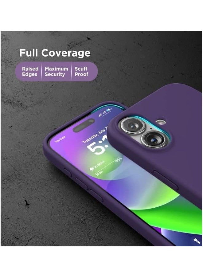 Raxoom iPhone 16 Slim Fit Matte Deep Purple TPU Case â€“ Soft, Flexible, Shock-Resistant Silicone Back Cover - Image 3