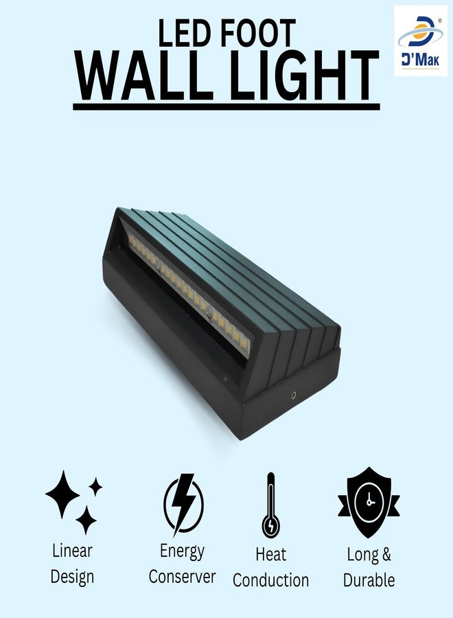 D'Mak Wall Step Surface Light, Outdoor/Indoor, LED Foot Light, Aluminium IP65 Waterproof Body, Warm White (Pack of 1, 6W (4 Module)) - Image 2