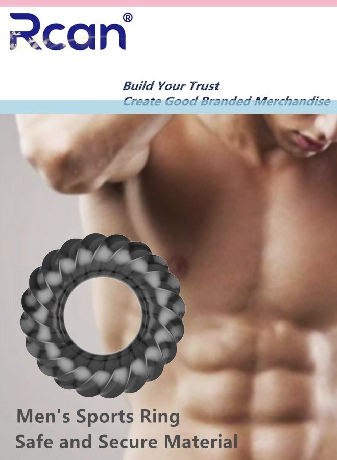Rcan Silicone Elastic Men Sports Ring Easy Stretch Resistance Tear Resistance Exercise Ring Extended Endurance Waterproof Wear Resistant Soft Suitable for Male Sports Home  - Image 3
