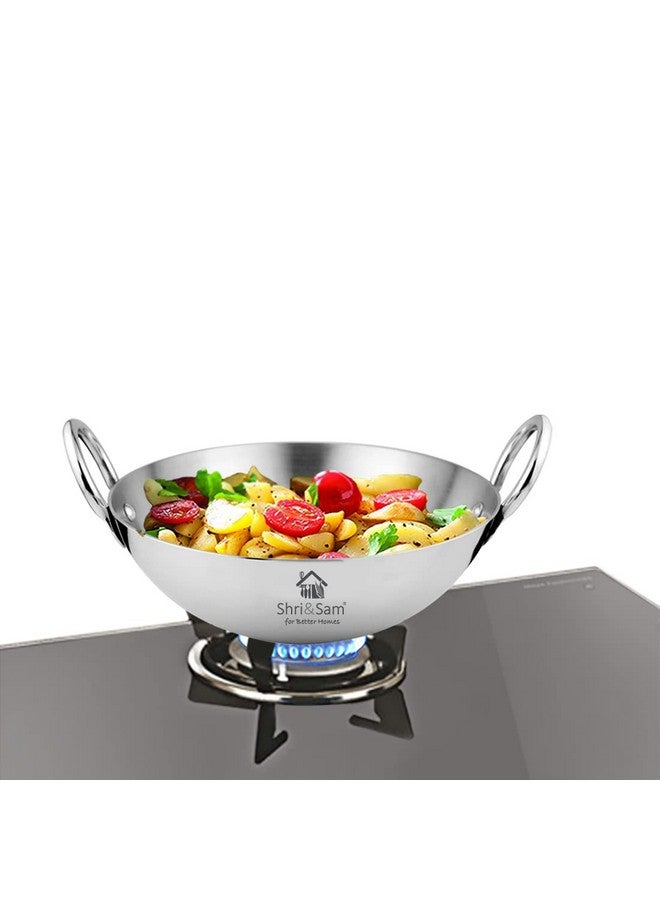 Shri & Sam Shri & Sam Stainless Steel Heavy Weight Kadhai, 2.5 mm (Plain, 24cm 2.1 Litre)  - Image 1