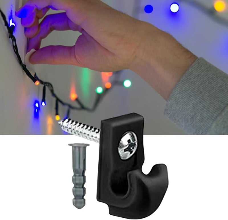 خطافات سقف سوداء ثقيلة الواجب 10 قطع مجموعة تعليق النباتات لتوفير المساحة لديكور المنزل والحديقة - Image 5