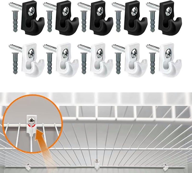 خطافات سقف سوداء ثقيلة الواجب 10 قطع مجموعة تعليق النباتات لتوفير المساحة لديكور المنزل والحديقة - Image 3