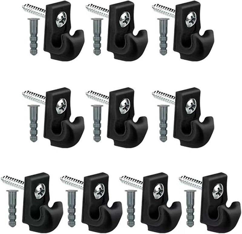 خطافات سقف سوداء ثقيلة الواجب 10 قطع مجموعة تعليق النباتات لتوفير المساحة لديكور المنزل والحديقة - Image 2