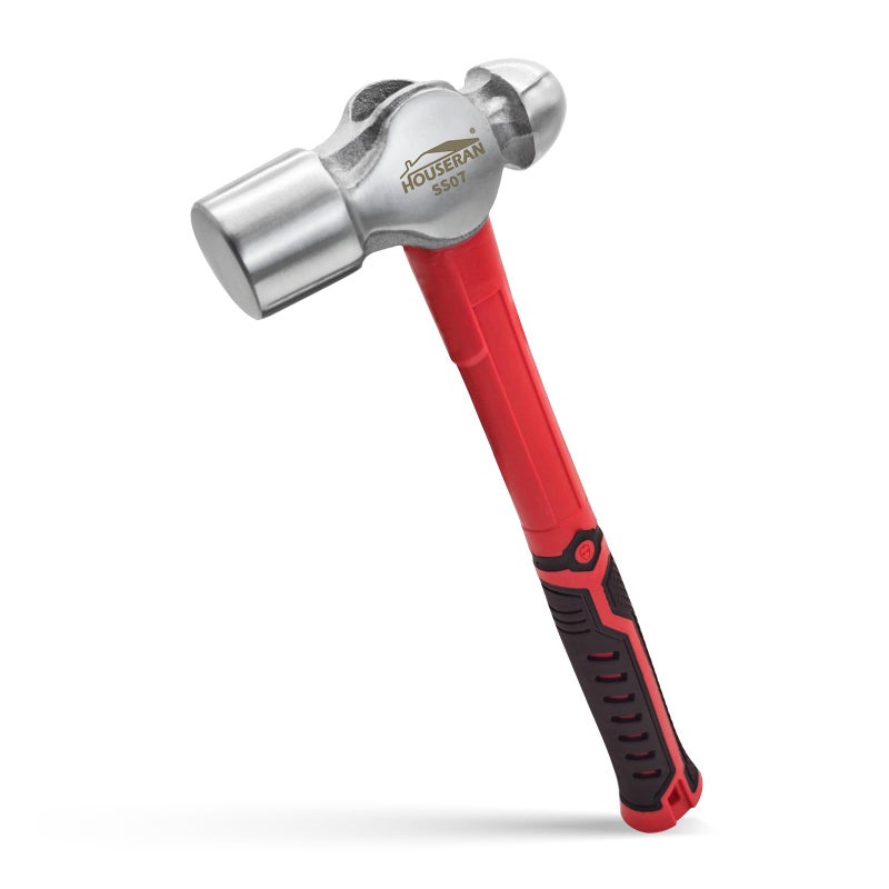 HOUSERAN Ball Peen Hammer 2 Lb Big Ball Pein Hammer With Nonslip Rubber Grip Metal Hammer For Metal Work Rounding Mechanics - Image 2