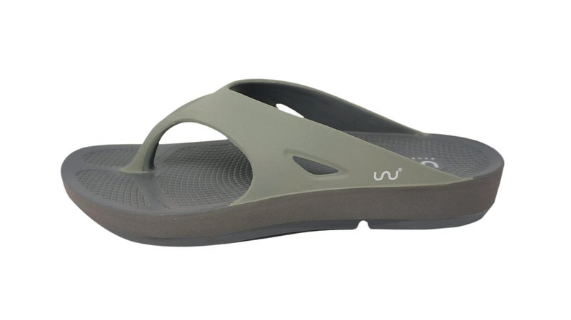 doubleu Recovery Slipper|Soft Doctor Anti-Skid Slipper for Men|Painted Classic|Slides, Flip-Flops, Chappals (9,Carbon+Light+Grey) - Image 4