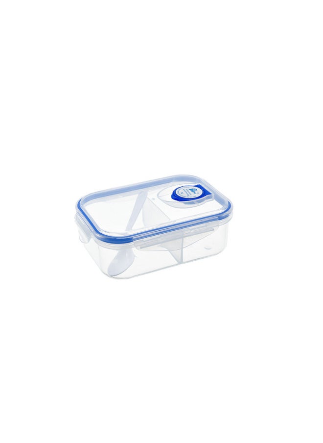 Generic Factory Compartment Outdoor Lunch Box Microwave Oven Lunch Box Refrigerator Sealed Plastic Box Snack Box Fresh-keeping Box-Specifications:1000ml Size: 21x15x7-Color:Transparent  - Image 5