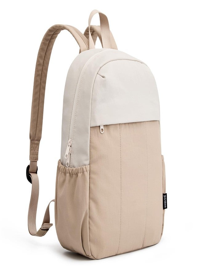 جي4فري حقيبة ظهر صغيرة G4Free للنساء، مقاومة للماء، مناسبة للمشي لمسافات طويلة، مزودة بأحزمة كتف قابلة للتعديل، مثالية للسفر والتسوق والعمل والاستخدام اليومي (بيج وكاكي). - Image 1