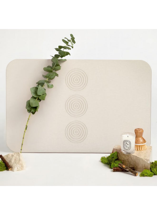 TULA TULA Stone Bath Mat Diatomaceous Earth Bath Mat Super Absorbent Diatomite Shower Mat Quick Dry Non-Slip Bath Stone Mats for Bathroom Floor, Kitchen Counter Stone Mat, 23.5 x 15 Inches  - Image 1