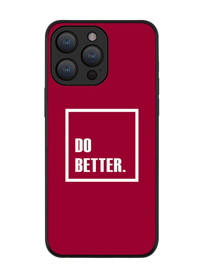 Stylizedd Cover for iPhone 15 Pro Max Case Rugged Black Slim fit Soft Flexible Anti Drop TPU Gel Thin Protective Phone Cases - Do Better. - Image 1