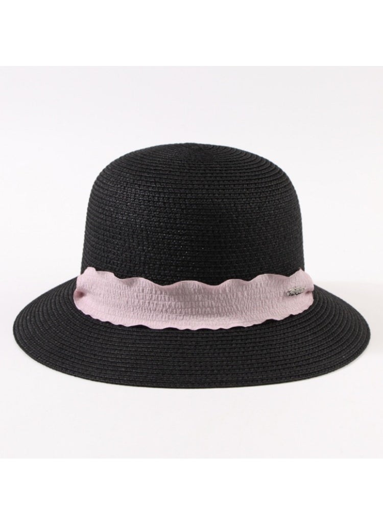 KUYING - New Shangcao Weaving Breathable Ribbon Beach Travel Hat - Image 1