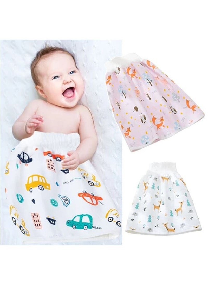 DubaiGallery Waterproof Cotton Training Pants Cloth Diaper Skirts Baby Toddler Night Time Sleeping Potty Training Random Design Multicolour  - Image 5