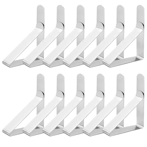 T-Antrix TAntrix Stainless Steel Tablecloth Clips 12 Pack Large for 183 inch Thick Tables Perfect for Home  Kitchen Picnic Party Restaurant Weddings Buffets Dinners 