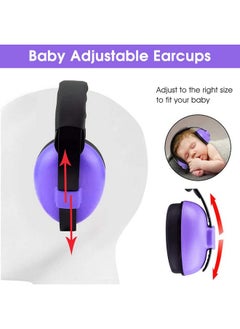 Snowie Soft ® Ear Muffs For Kids Baby Ear Protection Noise Canceling Headphones For Baby Sleep Flight Travel, Baby Hearing Protection Earmuffs For Baby Toddler Kids 0-3 (Purple)  - Image 1