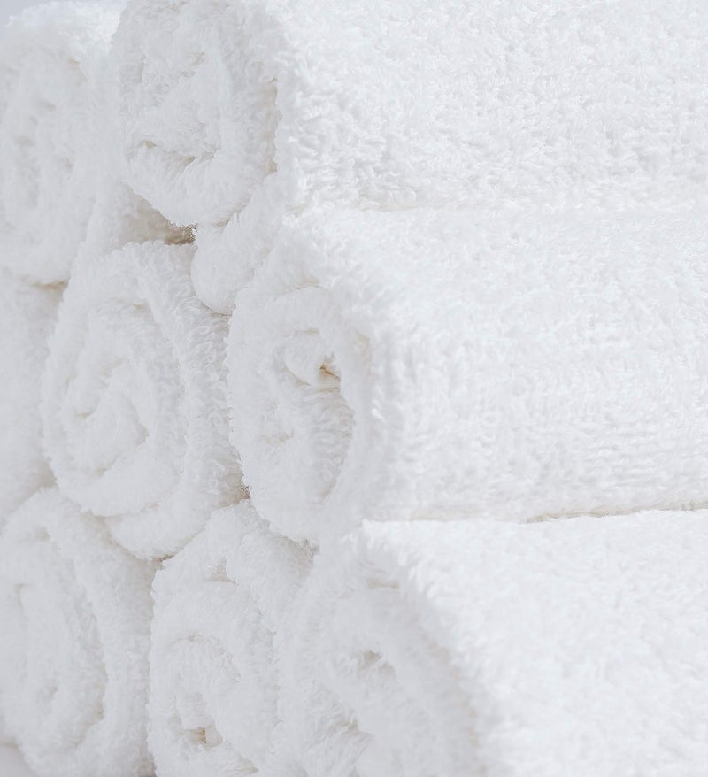 Softolle 100% Cotton Washcloths 24 Pack (12x12 Inches) Soft, Highly Absorbent Washcloth, Face Towels, Wash Cloths for Face, Ring Spun, Bulk Pack (White) - Image 4