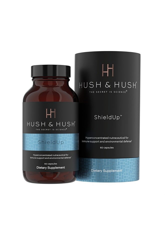 ShieldUp - Immune Booster Energy Supplement - Brain Booster - Vitamin C, Maca Root, Turmeric and Organic Matcha Leaf Extract - Vegan, Gluten Free - 60 Capsules
