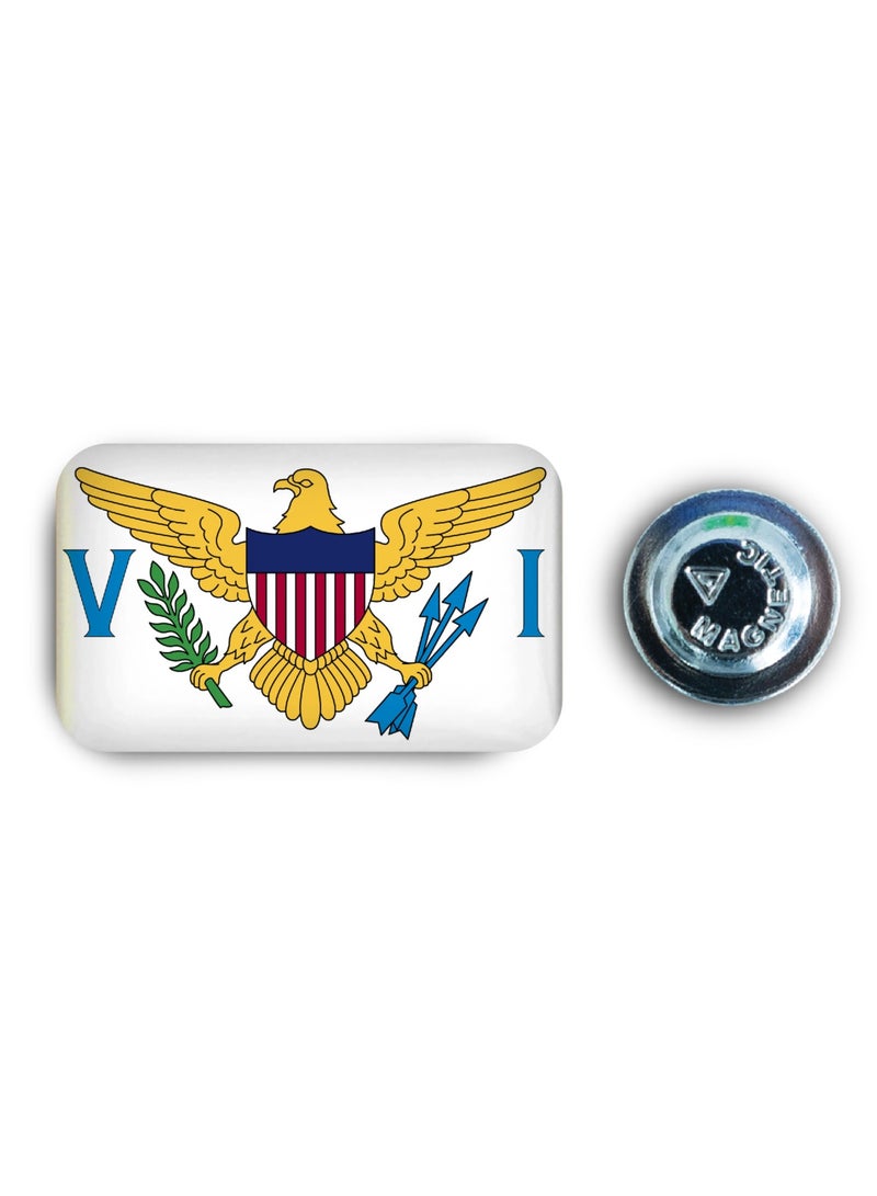 971ميديا شارة مغناطيسية بتصميم علم جزر فيرجن الامريكية - Image 1