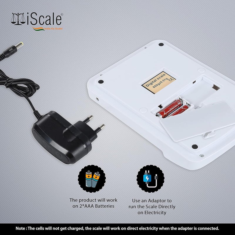 Iscale ميزان تحليلي i-400c، 500غ × 10ملغ (0.01غ) لوزن المختبرات والمجوهرات الذهبية مع غطاء واقي (غير للاستخدام التجاري القانوني) - Image 4