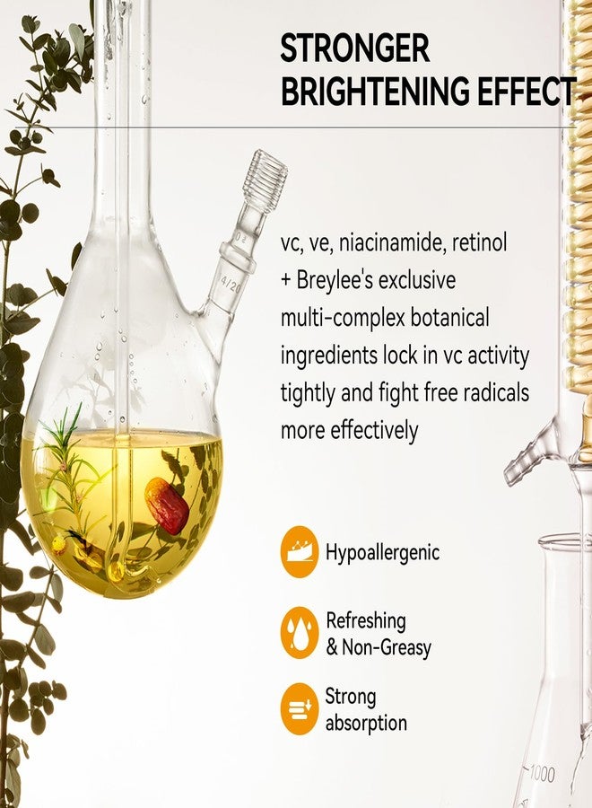 Breylee سيروم فيتامين سي من بريلي (1.4 أونصة) لتفتيح البشرة، إزالة البقع الداكنة، تقليل التجاعيد، مكافحة الشيخوخة، مرطب مع حمض الهيالورونيك، فيتامين E، ريتينول - Image 3