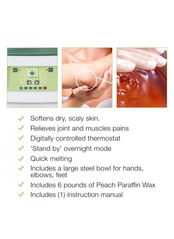 Clean + Easy Clean + Easy Digital Paraffin Spa w/ 6 lbs Peach Paraffin  - Image 4