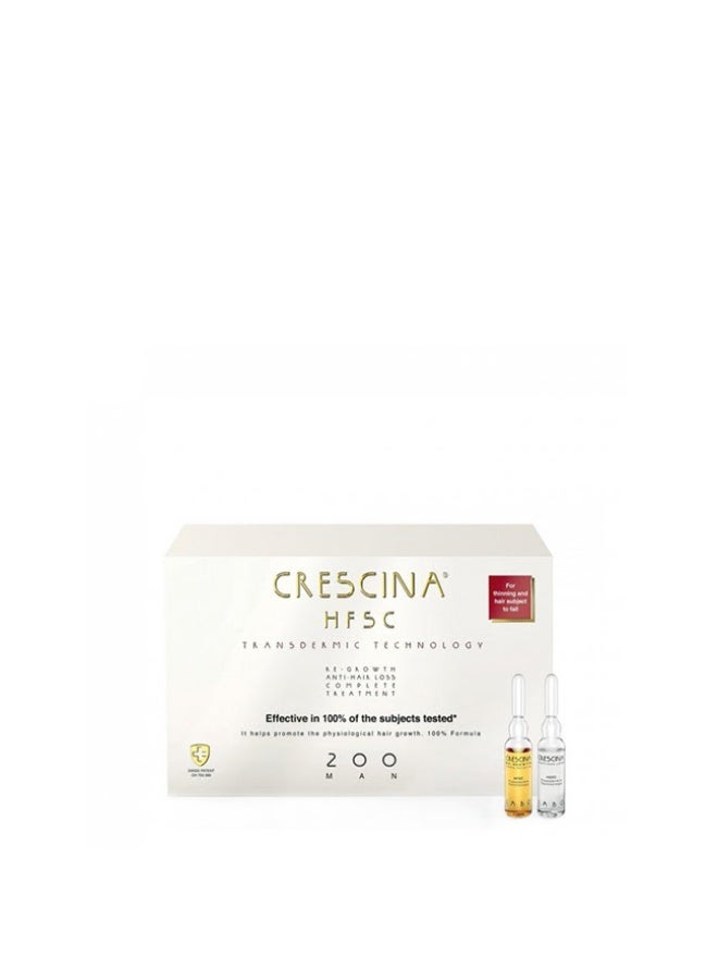Crescina HFSC Transdermic Complete Treatment 200 Man Ampoules 10+10 - Image 1