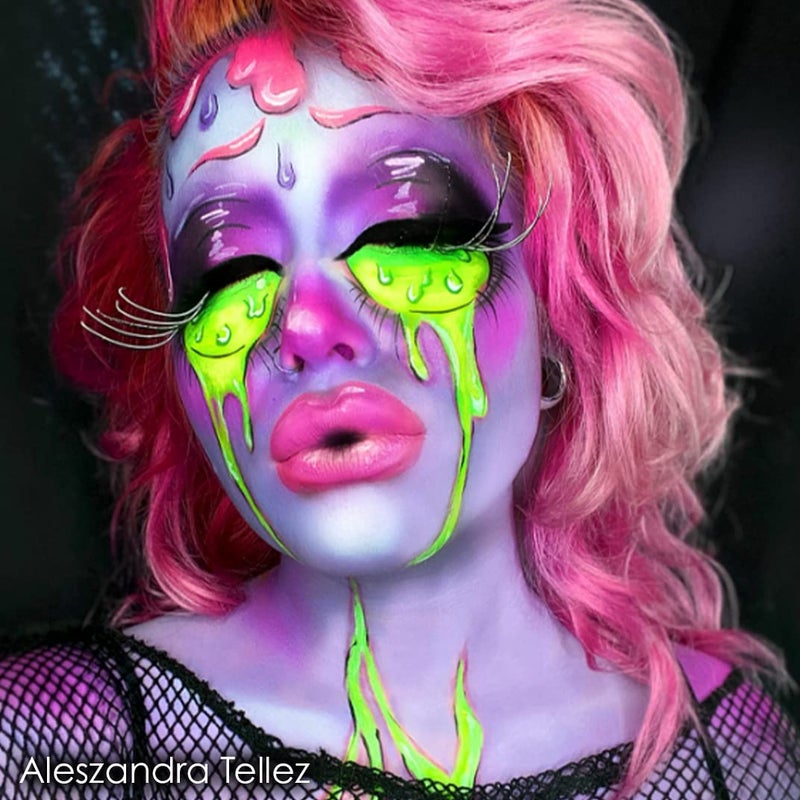Mehron Makeup Paradise Makeup AQ Pro Size | Stage & Screen Performance, Face & Body Painting, Beauty, Cosplay, and Halloween | Water Activated Face Paint, Body Paint 1.4 oz (40 g) - Purple - Image 3