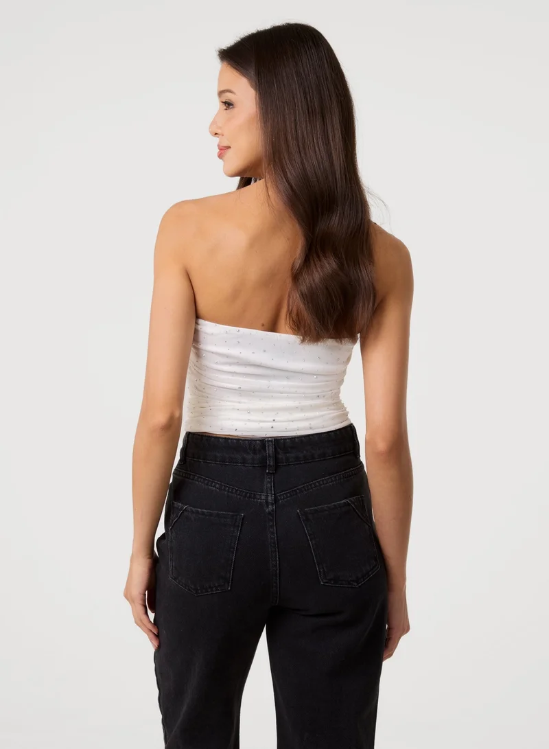 Pink Vanilla Diamante Bandeau Top