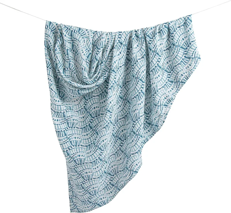 Crane BABY Crane Baby Caspian Single Swaddle Wrap - Indigo Print