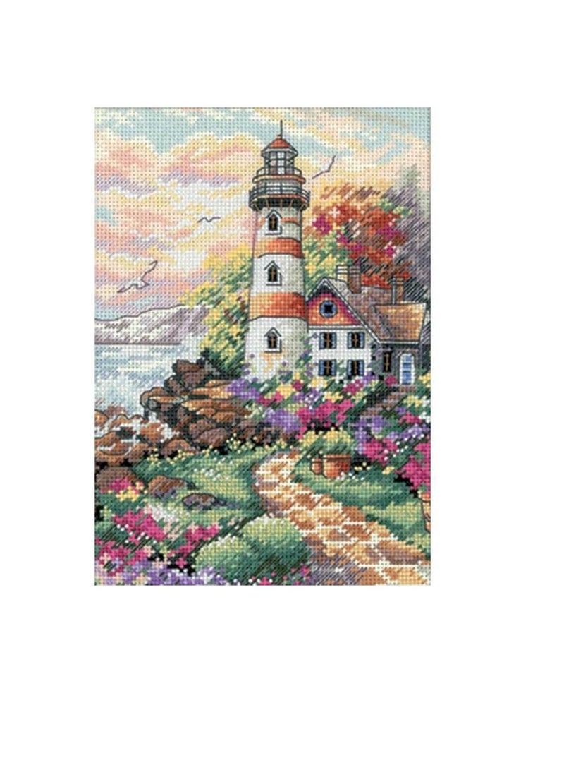 Beacon At Daybreak Gold Petite Counted Cross Stitch Kit 5inchx 7inch - Image 1