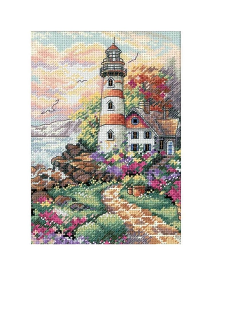 Beacon At Daybreak Gold Petite Counted Cross Stitch Kit 5inchx 7inch - Image 2