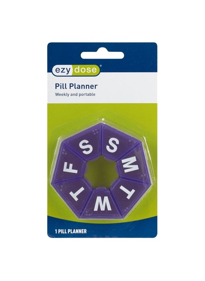 Ezy Dose Weekly Pill Organizer and Planner, Travel Pill Planner, 7-Sided, Colors May Vary  - Image 4