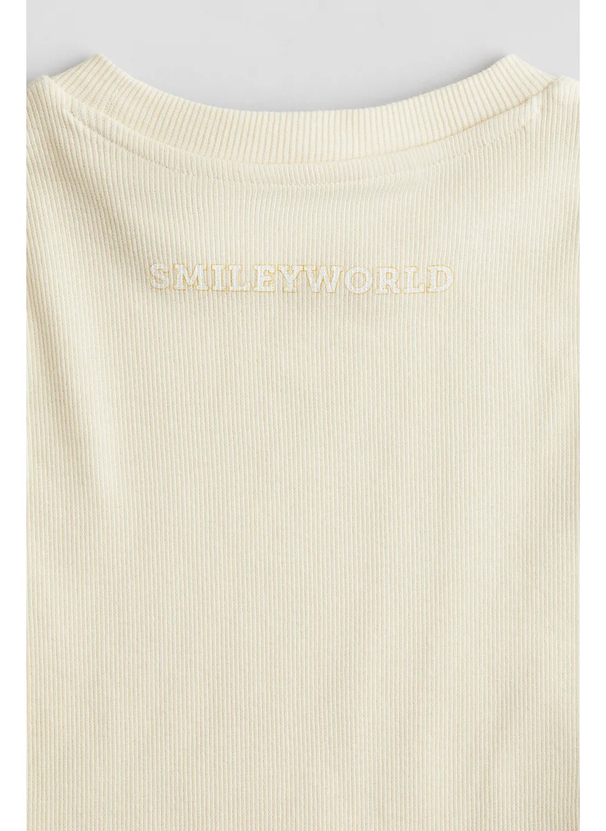 اتش اند ام Print-Motif Jersey Top