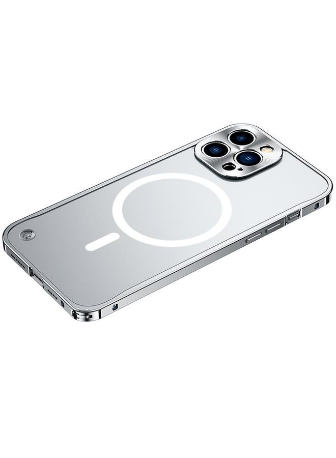 اس-توب جراب لهاتف iPhone 13 Pro Max بإطار معدني من البولي كربونات غير اللامع، جراب Magsafe مقاوم للصدمات - Image 1