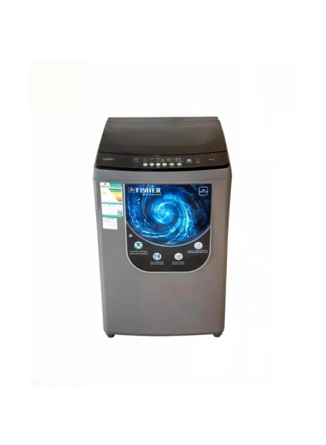 FISHER Top Loading Washing Machine 19kg – Inverter Energy-Saving Motor – Multiple Wash Programs for Different Fabrics – 680 RPM Spin Speed – LED Display with Touch Controls – Delay Start – Elegant Silver Design – Model FAWMT-M190GHDD - Image 2