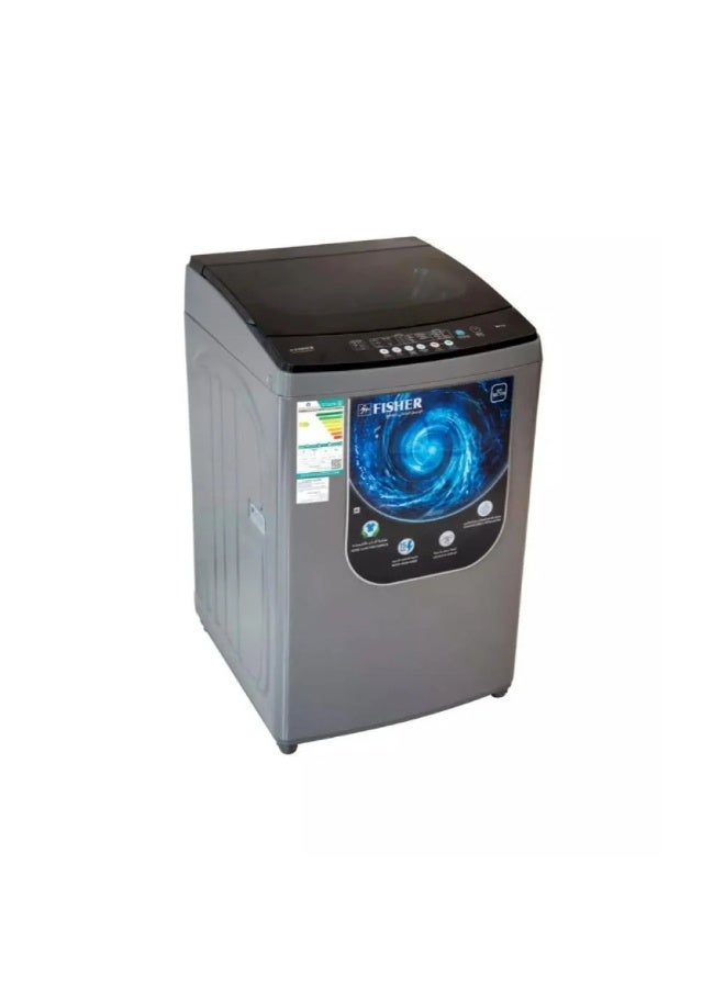 FISHER Top Loading Washing Machine 19kg – Inverter Energy-Saving Motor – Multiple Wash Programs for Different Fabrics – 680 RPM Spin Speed – LED Display with Touch Controls – Delay Start – Elegant Silver Design – Model FAWMT-M190GHDD - Image 3