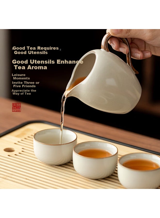 Tangfeng Ru Kiln Kung Fu Tea Set High-end Ceramic Chinese Teapot And Teacup Brewing Set - Image 4