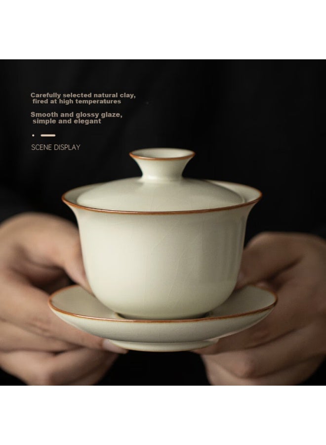Tangfeng Ru Kiln Kung Fu Tea Set High-end Ceramic Chinese Teapot And Teacup Brewing Set - Image 2