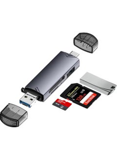 SD Card Reader USB C 6 in 1 OTG Memory Adapter Connector USB 3.0 USB C Micro USB Supports SD/MicroSD/SDXC/SDHC/MMC/RS-MMC/UHS-I Compatible with MacBook iPad Pro Android Phone PC Laptop etc