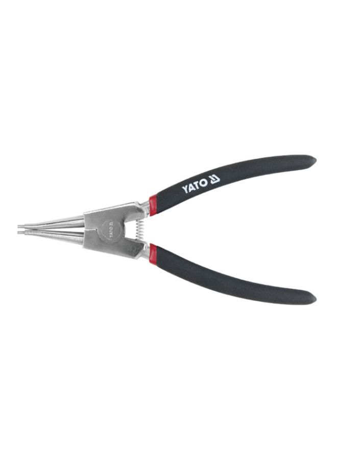 NIBEMINENT Circlip Pliers External Straight 200mm Cr-V YT-2144 Silver/Black/Red 200millimeter - Image 2