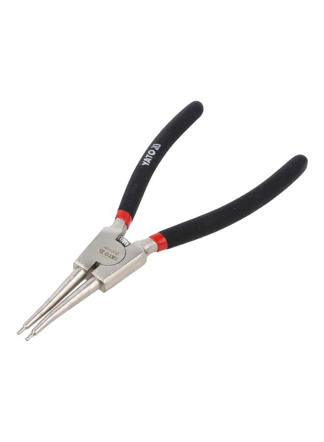 NIBEMINENT Circlip Pliers External Straight 200mm Cr-V YT-2144 Silver/Black/Red 200millimeter - Image 3