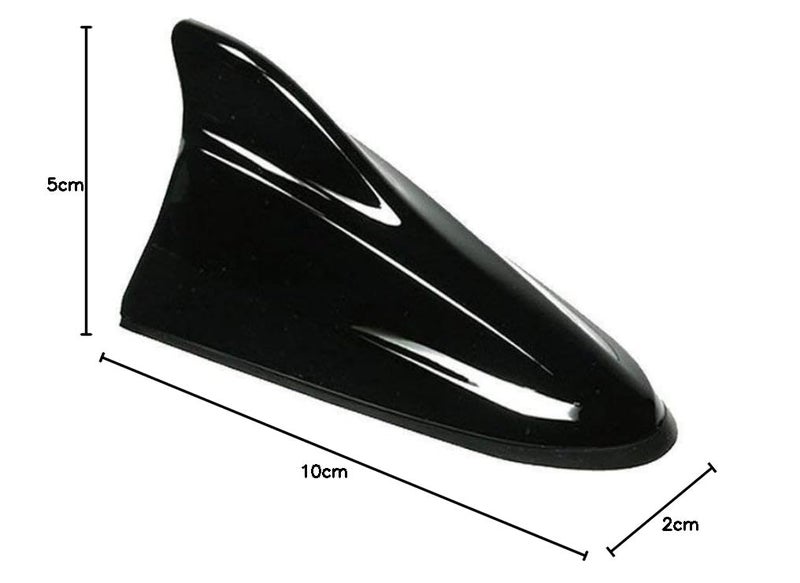 DECTEMS هوائي زعنفة القرش العالمي للسيارة - هوائي إشارة السيارة - هوائي سقف أنيق لجميع موديلات السيارات (أسود) - Image 3